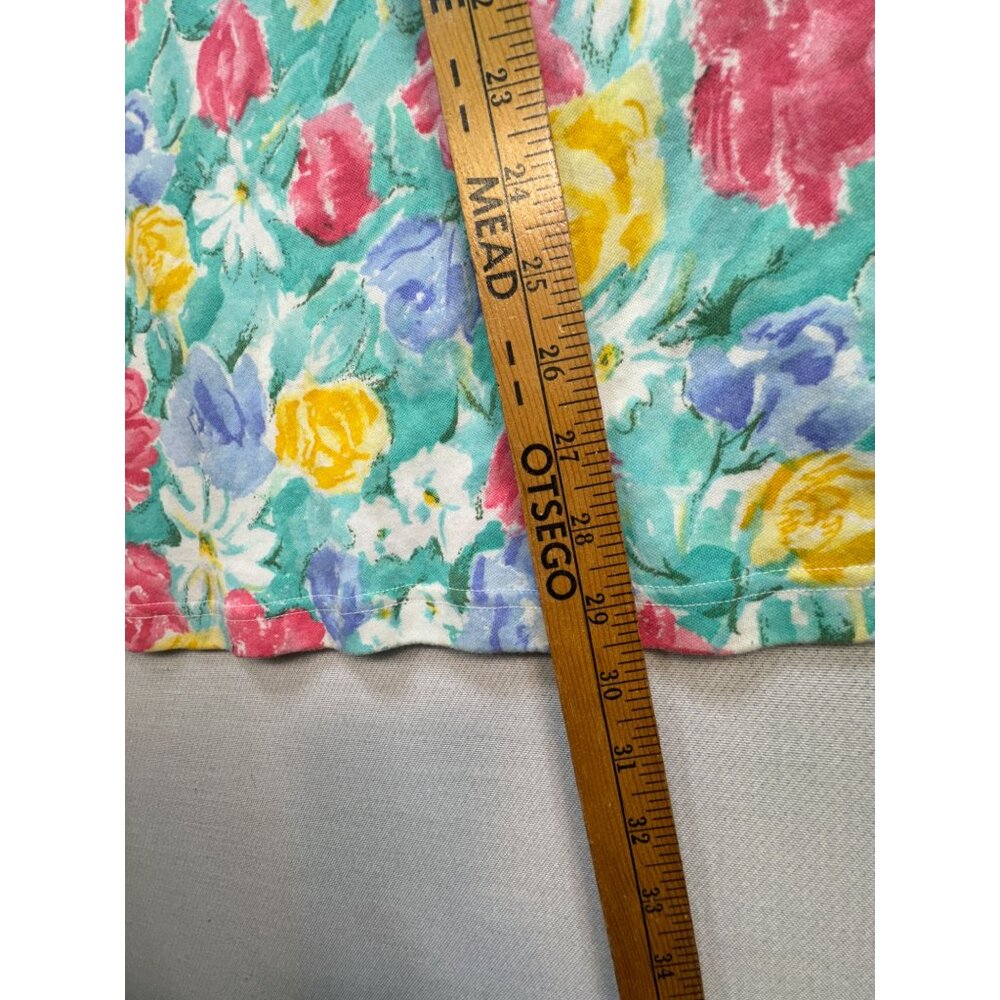 Koret Women's A-Line Skirt Elastic Waist Stretch Pockets Floral Size XL Multi - Picture 5 of 10
